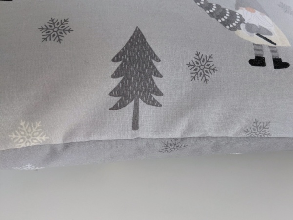 16'' Christmas Grey White Gonk Gnome Trees Cushion Cover